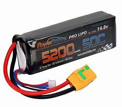 POWER HOBBY  4S 14.8V 5200mAh 50C LiPo Battery with XT90 Plug, Hard Case LCG