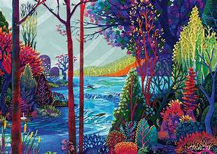 RAVENSBURGER 1000-PIECE PUZZLE Indigo Forest