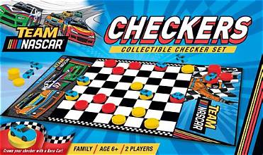 MASTER PIECES NASCAR Checkers Board Game