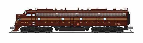 BROADWAY LIMITED N  EMD E8A - Sound and DCC - Paragon4(TM) -- Pennsylvania Railroad #5716 (5-Stripe, Tuscan, gold)