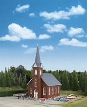WALTHERS HO Brick Church Kit