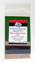 PROFILE Micro Fine Assorted Sanding Film - Sheets - 4 x 4" 10.2 x 10.2cm -- 1 Each: 15000-, 20000-, 30000-, 40000- & 60000-Grit