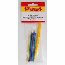 FLEX-I-FILE Magic Brush Assortment -- Assorted & 1 Applicator Handle/Holder (yellow) pkg(15)
