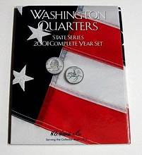 HE HARRIS 2001 Complete Year Washington State Quarters Coin Folder