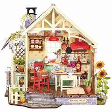 ROBOTIME Rolife Sunlit Farmhouse Kitchen DIY Miniature 3D Wooden Model Kit