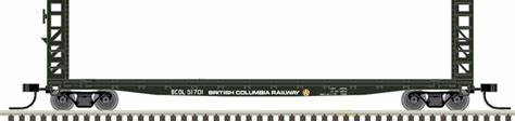 ATLAS N Bulkhead Flat Car, 48' GSI, BC Rail #51726