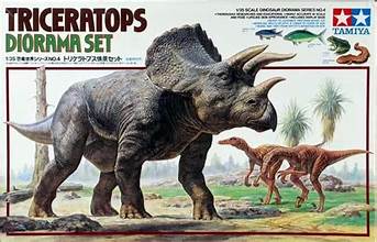 TAMIYA 1/35 Triceratops Dinosaur Diorama Set
