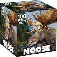 MASTER PIECES 100-PIECE PUZZLE Moose Shaped