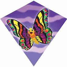WindNSun MiniDiamond Butterfly Nylon Kite, 18 Inches Tall