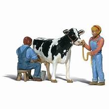 WOODLAND SCENICS G Figures: Milkin' Ol' Bessie