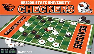 MASTER PIECES Oregon State Beavers Checkers Board Game