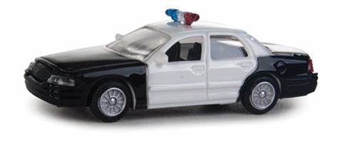 WALTHERS HO Ford(R) Crown Victoria Police Interceptor -- Police, Sheriff & Highway Patrol Decals Black, White Doors
