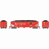 ATHEARN HO Hopper, 40' 3-Bay Offset w/ Coal Load, CB&Q #170008