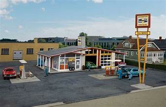 WALTHERS HO Vintage Gas Station