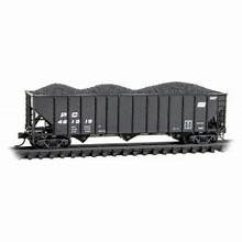 MICRO-TRAINS N Hopper, 100-Ton 3-Bay Rib Sides w/ Coal Load, PC #483187