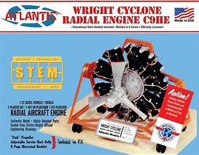 ATLANTIS 1/12 Wright Cyclone 9 Radial Engine STEM