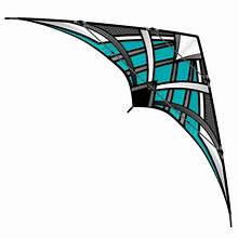 WindNSun NK93 Prosport Teal Ripstop Nylon Stunt Kite, 93 Inches Wide