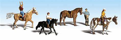 WOODLAND SCENICS N Figures: Horseback Riders