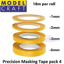 MODELCRAFT Precision Masking Tape (1, 2, 3 & 6mm)