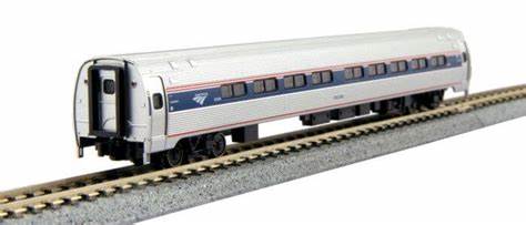 KATO N Coach, Amfleet 1 Phase VI, Amtrak #82039 & 82755 (2 Car Set A w/ Lighting)