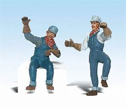 WOODLAND SCENICS G Figures: Earl & Eddie Engineer
