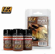 AKI AFV Series: Crusted Rust Deposits Weathering Enamel Paint Set (3 Colors) 35ml Bottles