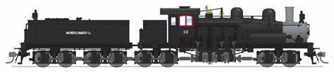 BROADWAY LIMITED No-Sound / DCC-Ready HO Class D 4-truck Shay, Mower Lumber Co. #12