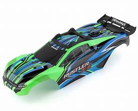 TRAXXAS BODY RUSTLER GRN CLIPLESS