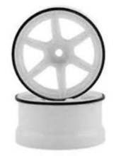 Yokomo 12mm Hex Racing Performer High Traction RWD Drift Wheels (White) (2) (6mm Offset)