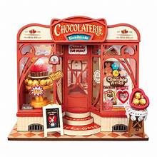 ROBOTIME Rolife Mini Store Sweet Chocolate Shop DIY Miniature 3D Wooden Model Kit