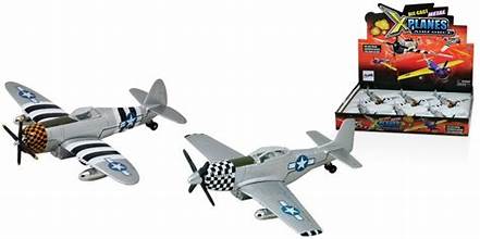 WOW TOYZ  Diecast Pullbacks - P-47 Thunderbolt & P-51 Mustang