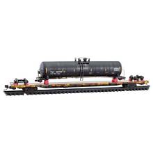 MICRO TRAINS N  89' TOFC FLAT CAR TTX WEATHERED W/ "WRECKED" FLAT CAR LOAD KIT #964934