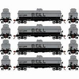 ATHEARN HO Tank Car, Single Dome, 'Bell Oil' SHPX #20388/20392/20395/20397 (4 pack)