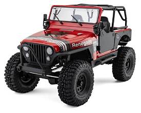 AXIAL 1/30 SCX30 Jeep CJ-7 4X4 RTR Brushed Rock Crawler (Battery & Charger Included), RED