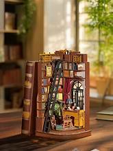 ROBOTIME Silent Corner Study DIY Book Nook Shelf Insert