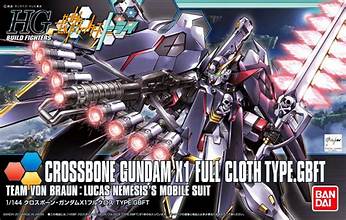 Bandai 1/144 HGBF #35 Crossbone Gundam X-1 Full Cloth (Ver. GBF) "Gundam Build Fighters Try"