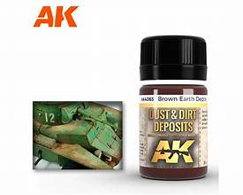 AKI Dust & Deposit Brown Earth Enamel Paint 35ml Bottle
