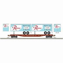 ATLAS N 50' Flatcar w/24' Rainier Trailers, Great Northern #60202