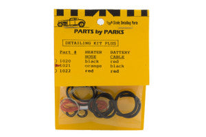 PARTS BY PARK 1/24-1/25 Detail Set 2: Radiator Hose, Orange Heater Hose, Black Battery Cable & Tinned Copper Wire