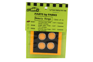 PARKS  BY PARK 1/24-1/25 Beauty Rings 5/8 dia. Round Surface (Chrome Finish) (4)