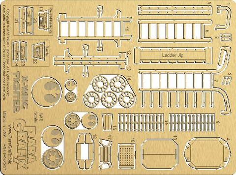 PARAGRAFIX MODELING 1/48 Star Wars: X-Wing Fighter Photo-Etch Set for BAN, FNM & RMX