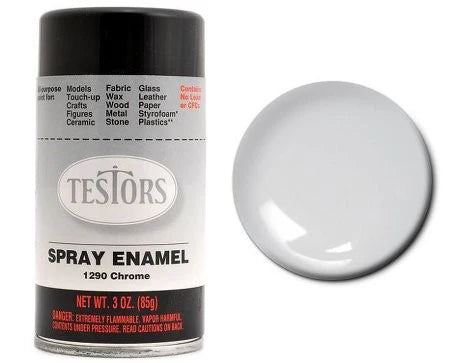 TESTORS 3oz. Spray Finishing Enamel Chrome