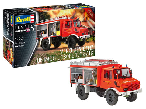 REVELL 1/24 Mercedes Benz Unimog U1300L TLF 8/18 Fire Truck