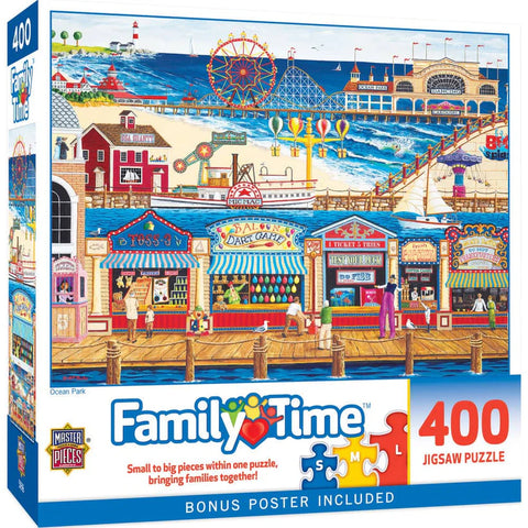 MASTER PIECES 400-PIECE PUZZLE EZ GRIP Family Time - Ocean Park