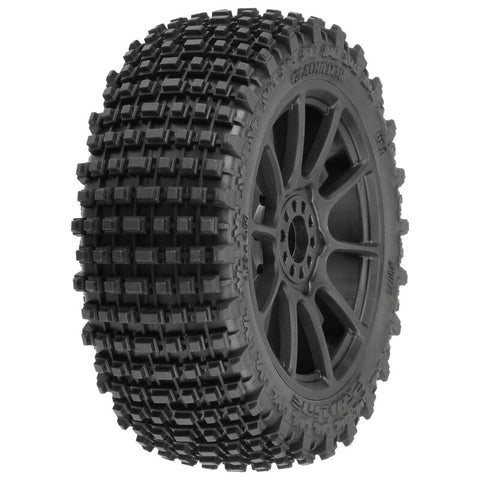 PROLINE 1/8 Gladiator M2 Fr/Rr BgyTire MTD Blk Mach 10 (2)