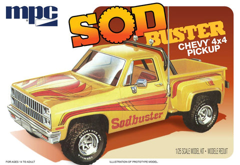 MPC 1/25 1981 Sod Buster Chevy 4x4 Stepside Pickup Truck