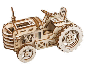 ROKR 	Mechanical Wood Models; Tractor - with wind-up spring