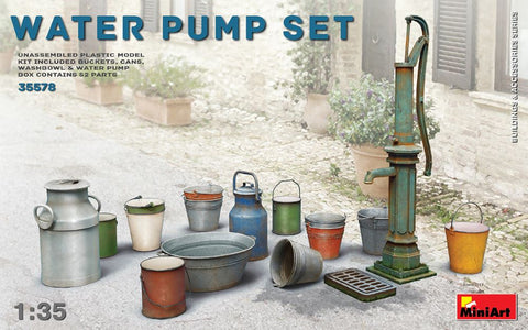MINIART 1/35 Water Pump Set w/Buckets, Cans, etc