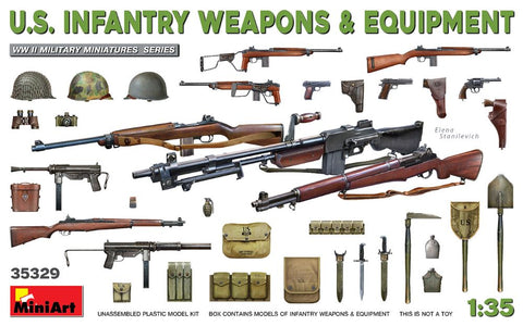 MINIART 1/35 WWII US Infantry Weapons & Equipment