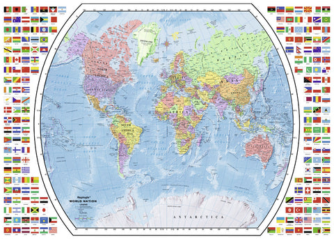 RAVENSBURGER 1000-PIECE PUZZLE Political World Map